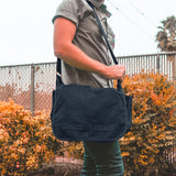 Sweetbriar Classic Vintage Messenger Bag - Original Heavyweight Cotton Canvas Shoulder Bag with Upgraded Features