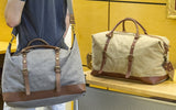 Sweetbriar Vintage Canvas Duffle Bag - Classic Weekender Travel Duffel