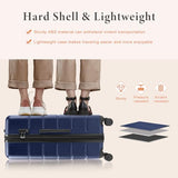 Sweetcrispy 28 Inch Checked Luggage, Suitcase with Spinner Wheels