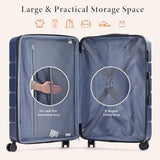 Sweetcrispy 28 Inch Checked Luggage, Suitcase with Spinner Wheels