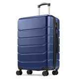 Sweetcrispy 29IN Carry on Luggage, Expandable Hard Shell ABS Suitcase with 360° Swivel Wheels, TSA Lock, Lightweight, Navy Blue