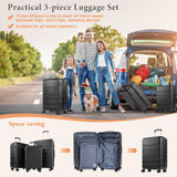 Sweetcrispy Carry on Suitcase Set, Luggage with Spinner Wheels, Hard Shell ABS, TSA Lock, Bronze Black, 3 - PCS Set (20/24/28 inch)