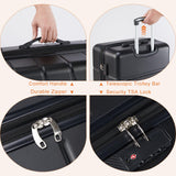 Sweetcrispy Carry on Suitcase Set, Luggage with Spinner Wheels, Hard Shell ABS, TSA Lock, Bronze Black, 3 - PCS Set (20/24/28 inch)