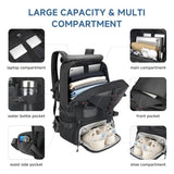 SWICKY Carry-on Travel Backpack for Men, Airline Approved Convertible Duffle Backpack with Shoe Compartment & USB Charging Port, Water Resistant 17.3 Inch Laptop Backpack for Travel Gym Camping