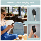 Swissdigital Design Backpack for Women, 15.6 inch Laptop College Teal Blue Medium Simple Modern Backpacks for School with USB Charging Port for Womens Girls | SD1711 - 14