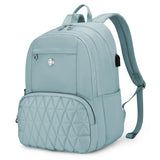 Swissdigital Design Backpack for Women, 15.6 inch Laptop College Teal Blue Medium Simple Modern Backpacks for School with USB Charging Port for Womens Girls | SD1711 - 14