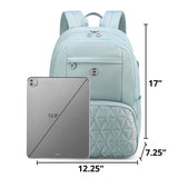 Swissdigital Design Backpack for Women, 15.6 inch Laptop College Teal Blue Medium Simple Modern Backpacks for School with USB Charging Port for Womens Girls | SD1711 - 14