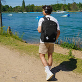 Swissdigital Design Big Student Laptop Backpack with Fun Personalized Patches For College Boy & Girl, Middle High School Teen Bookbag Cool Travel Daypack Black - Includes 3 Patches | SD1718 - 01
