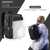 Swissdigital Design Business Backpack For Women with Rose Gold - Tone Zippers College Travel Laptop Backpack with Apple Find My Network,Fits 15.6 inch Laptop,Black - Finder Color Random | SD1006FB0 - 01