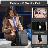 Swissdigital Design Business Backpack For Women with Rose Gold - Tone Zippers College Travel Laptop Backpack with Apple Find My Network,Fits 15.6 inch Laptop,Black - Finder Color Random | SD1006FB0 - 01