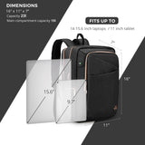 Swissdigital Design Business Laptop Backpack For Women,With USB Charging Port Computer Work Backpack,Fits 15.6 Inch Laptop Travel Casual Backpack,Black | SD1006 - 01