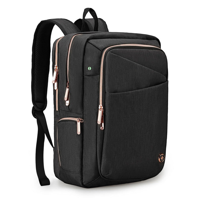 Swissdigital Design Business Laptop Backpack For Women,With USB Charging Port Computer Work Backpack,Fits 15.6 Inch Laptop Travel Casual Backpack,Black | SD1006 - 01