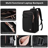 Swissdigital Design Business Laptop Backpack For Women,With USB Charging Port Computer Work Backpack,Fits 15.6 Inch Laptop Travel Casual Backpack,Black | SD1006 - 01