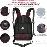 Swissdigital Design Fits 15.6 inch Large Laptop Backpack for Men and Women, Computer Bag with USB Charging Port and Vibrating Massager for Business/Travel/Commute Daily, Black | SD1002M - 01