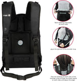 Swissdigital Design Fits 15.6 inch Large Laptop Backpack for Men and Women, Computer Bag with USB Charging Port and Vibrating Massager for Business/Travel/Commute Daily, Black | SD1002M - 01