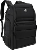 Swissdigital Design Fits 15.6 inch Large Laptop Backpack for Men and Women, Computer Bag with USB Charging Port and Vibrating Massager for Business/Travel/Commute Daily, Black | SD1002M - 01