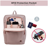 Swissdigital Design Laptop Backpack for Women,College Bookbags with USB Charging Port,Cute Computer Backpacks for Work Business,Pink | SD1006F - 82