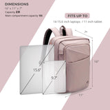 Swissdigital Design Laptop Backpack for Women,College Bookbags with USB Charging Port,Cute Computer Backpacks for Work Business,Pink | SD1006F - 82