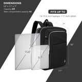 Swissdigital Design Laptop Backpack for Women，Travel Backpack with USB Charging Port，Fits 15.6 Inch School Computer Backpacks for Work Business,Platinum | SD1006F - 01B
