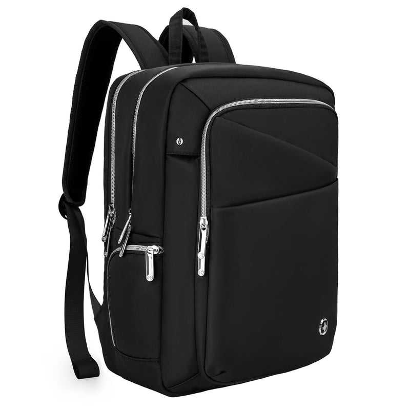 Swissdigital Design Laptop Backpack for Women，Travel Backpack with USB Charging Port，Fits 15.6 Inch School Computer Backpacks for Work Business,Platinum | SD1006F - 01B