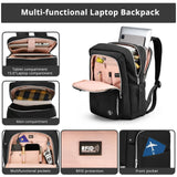 Swissdigital Design Laptop Backpack for Women，Travel Backpack with USB Charging Port，Fits 15.6 Inch School Computer Backpacks for Work Business,Platinum | SD1006F - 01B
