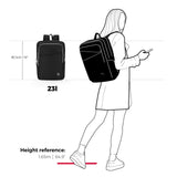 Swissdigital Design Laptop Backpack for Women，Travel Backpack with USB Charging Port，Fits 15.6 Inch School Computer Backpacks for Work Business,Platinum | SD1006F - 01B