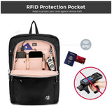 Swissdigital Design Laptop Backpack for Women，Travel Backpack with USB Charging Port，Fits 15.6 Inch School Computer Backpacks for Work Business,Platinum | SD1006F - 01B