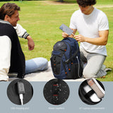 Swissdigital Design Laptop Backpack, Travel Backpack with USB Charging Port Fits 15.6 inches Computer, 31L College School Bookbag for Men, Blue/Black | SD803 - 12