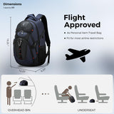 Swissdigital Design Laptop Backpack, Travel Backpack with USB Charging Port Fits 15.6 inches Computer, 31L College School Bookbag for Men, Blue/Black | SD803 - 12