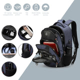 Swissdigital Design Laptop Backpack, Travel Backpack with USB Charging Port Fits 15.6 inches Computer, 31L College School Bookbag for Men, Blue/Black | SD803 - 12