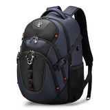 Swissdigital Design Laptop Backpack, Travel Backpack with USB Charging Port Fits 15.6 inches Computer, 31L College School Bookbag for Men, Blue/Black | SD803 - 12