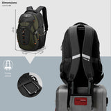 Swissdigital Design Laptop Backpack, Travel Backpack with USB Charging Port Fits 15.6 inches Computer, 31L College School Bookbag for Men,Olive/Black | SD803 - 26