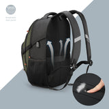 Swissdigital Design Laptop Backpack, Travel Backpack with USB Charging Port Fits 15.6 inches Computer, 31L College School Bookbag for Men,Olive/Black | SD803 - 26