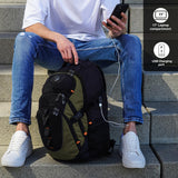 Swissdigital Design Laptop Backpack, Travel Backpack with USB Charging Port Fits 15.6 inches Computer, 31L College School Bookbag for Men,Olive/Black | SD803 - 26