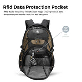 Swissdigital Design Laptop Backpack, Travel Backpack with USB Charging Port Fits 15.6 inches Computer, 31L College School Bookbag for Men,Tan/Black | SD803 - 34