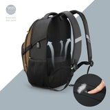 Swissdigital Design Laptop Backpack, Travel Backpack with USB Charging Port Fits 15.6 inches Computer, 31L College School Bookbag for Men,Tan/Black | SD803 - 34