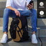 Swissdigital Design Laptop Backpack, Travel Backpack with USB Charging Port Fits 15.6 inches Computer, 31L College School Bookbag for Men,Tan/Black | SD803 - 34