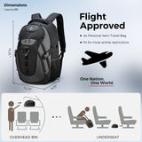 Swissdigital Design Laptop Backpack with USB Charging Port, Travel Backpack Fits 15.6 inches Computer, 31L College School Backpack for Men, Black/Grey | SD803 - 02