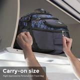 Swissdigital Design Laptop Backpack with USB Charging Port, Travel Backpack Fits 15.6 inches Computer, 31L College School Backpack for Men, Blue Camo | SD803 - 92