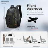 Swissdigital Design Laptop Backpack with USB Charging Port, Travel Backpack Fits 15.6 inches Computer, 31L College School Backpack for Men, Olive/Black | SD803 - 26