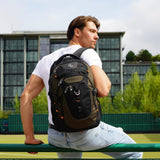 Swissdigital Design Laptop Backpack with USB Charging Port, Travel Backpack Fits 15.6 inches Computer, 31L College School Backpack for Men, Olive/Black | SD803 - 26