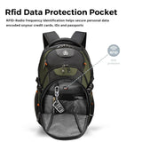 Swissdigital Design Laptop Backpack with USB Charging Port, Travel Backpack Fits 15.6 inches Computer, 31L College School Backpack for Men, Olive/Black | SD803 - 26