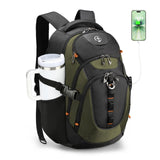 Swissdigital Design Laptop Backpack with USB Charging Port, Travel Backpack Fits 15.6 inches Computer, 31L College School Backpack for Men, Olive/Black | SD803 - 26