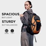 Swissdigital Design Laptop Backpack with USB Charging Port, Travel Backpack Fits 15.6 inches Computer, 31L College School Backpack for Men, Orange/Black | SD803 - 66