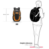 Swissdigital Design Laptop Backpack with USB Charging Port, Travel Backpack Fits 15.6 inches Computer, 31L College School Backpack for Men, Orange/Black | SD803 - 66