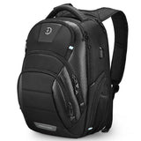 Swissdigital Design Men's 17 Inch Laptop Backpack with Apple Find My Network and USB Charging Port, Large Capacity Business Travel Backpack for College and Business Black | SD1643FB - 01