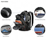 Swissdigital Design Men's Laptop Backpack for College and Business Travel with Integrated USB Charging Port and RFID Protection Fits Laptops up to 15.6 in, Black | J14 - BR