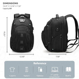 Swissdigital Design Tech Backpack for Men, Compact Organized, TSA Friendly with Apple Find My Network, USB Charging RFID Protection for College and Business, Fits 17" Laptops, Black | SD1644FB - 01