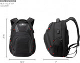 Swissdigital Design Travel Backpack for men, TSA Friendly USB Charging RFID Protection Business Backpack Fits 15.6" Laptops Black | J14 - BR