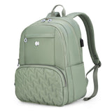 Swissdigital Design Travel Backpack for Women, 15.6 inch Laptop College Grayish Medium Simple Modern Backpacks for School with USB Charging Port for Womens Girls | SD1711 - 27
